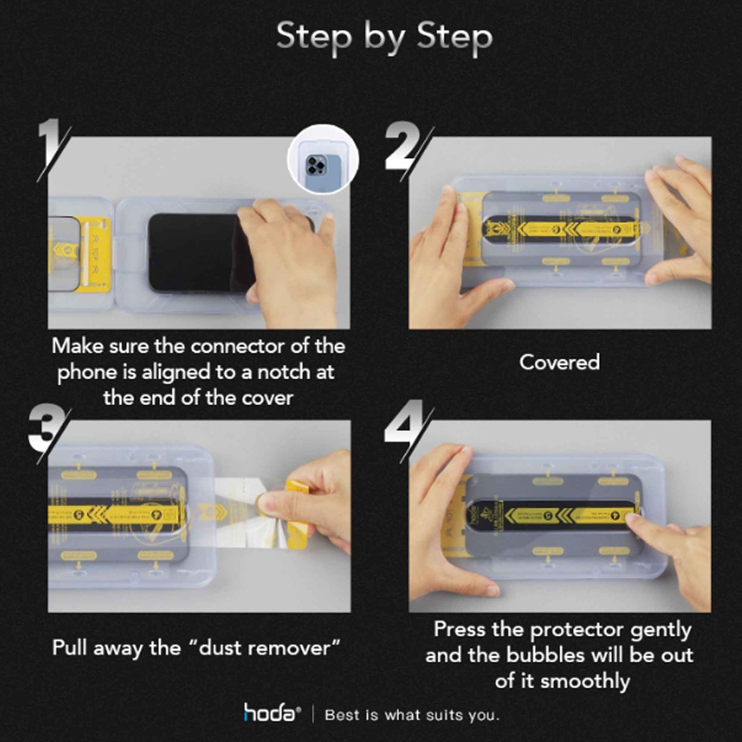 Hoda Sapphire Screen Protector for iPhone 14 Pro with Dust Free Helper ( Barcode: 4711103546321 )