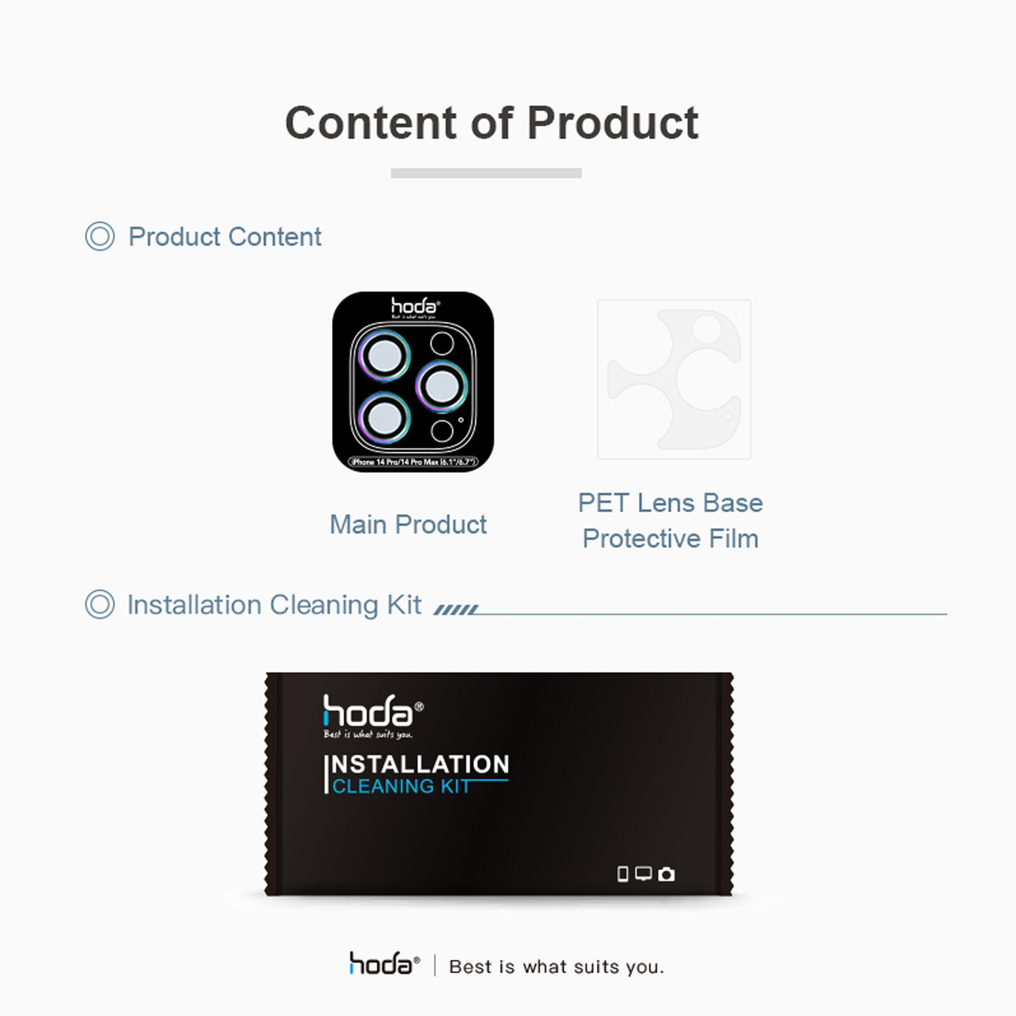 Hoda Sapphire Lens Protector for iPhone 14 Pro - 14 Pro Max - Gold (3pcs) (Barcode: 4711103546628 ) - Forexengineer -Malaysia- 4711103546628