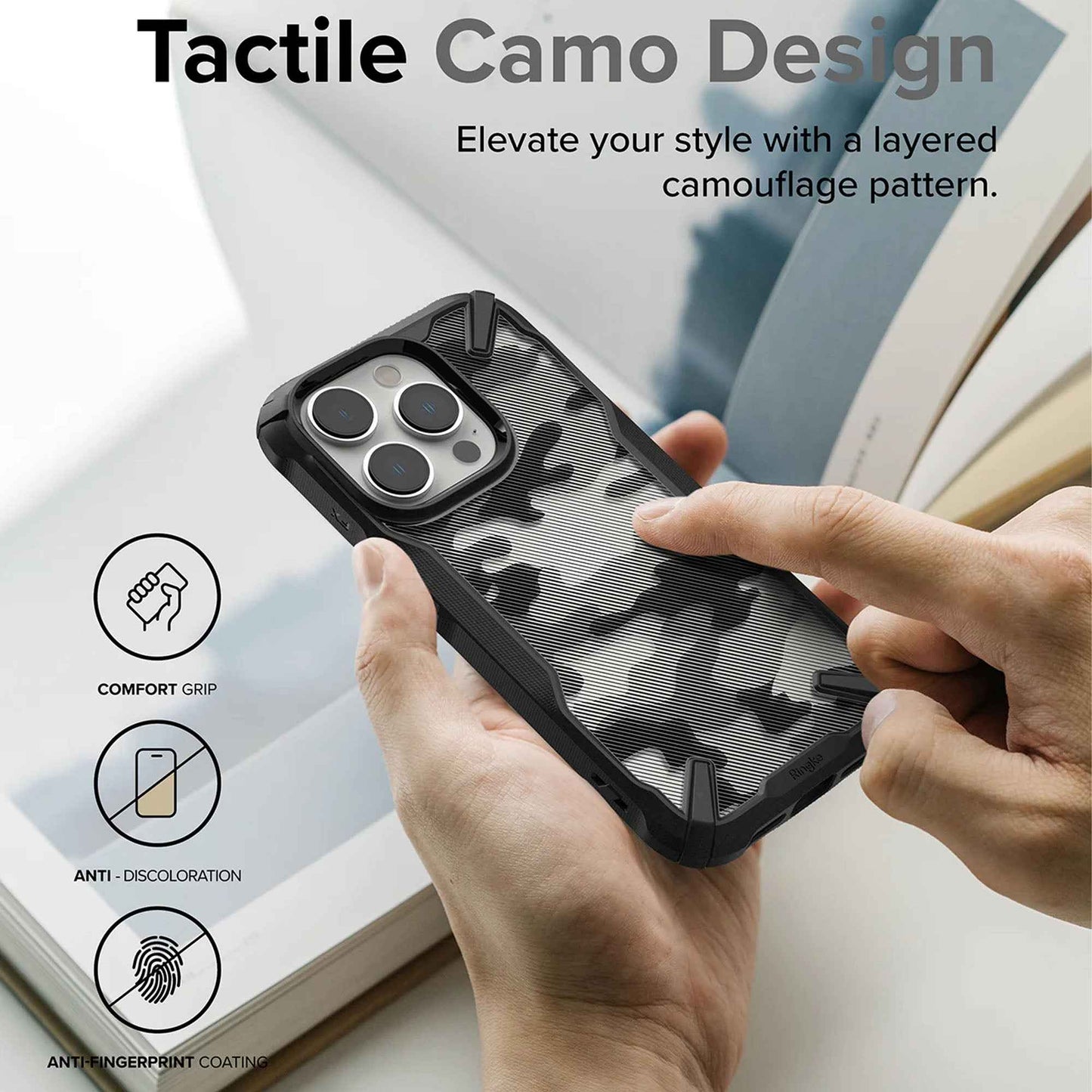 Ringke Fusion X Case for iPhone 14 Pro - Black (Barcode : RFXIP14PROB )