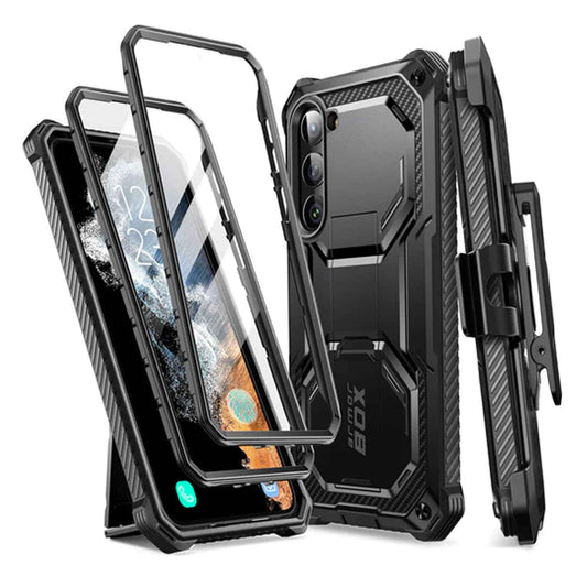 i-Blason Armorbox Case for Samsung Galaxy S23 ( With 2 Set Build-in Screen Protector ) - Black