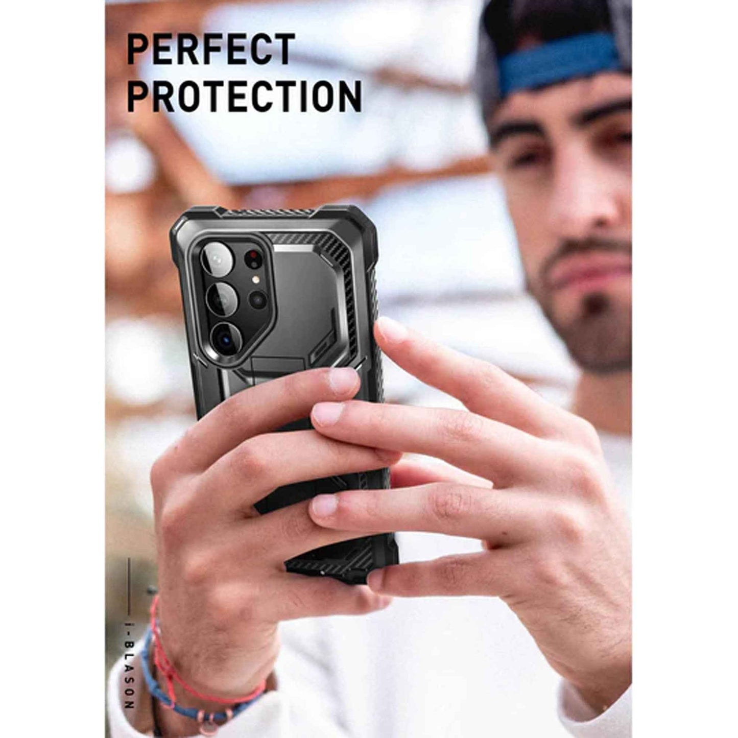 i-Blason Armorbox Case for Samsung Galaxy S23 Ultra ( With 2 Set Build-in Screen Protector ) - Black