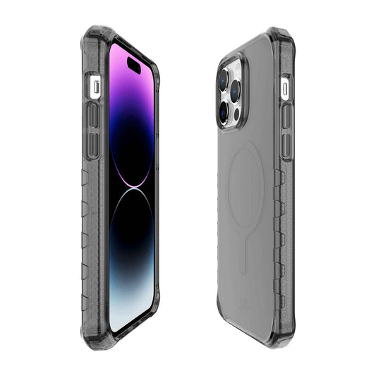 ITSKINS Supreme -- R Clear for iPhone 14 Plus - Magsafe Compatible - Graphite and Graphite Print ( Barcode: 4894465689254 )