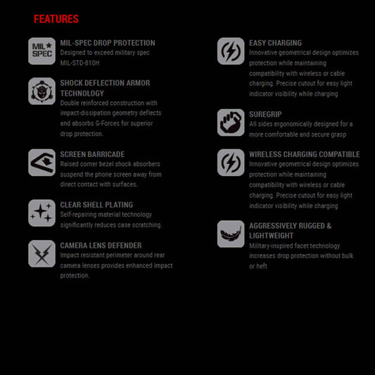 Element Case Special Ops X5 for iPhone 14 Pro Max - Clear-Black (Barcode: 810046113073 )