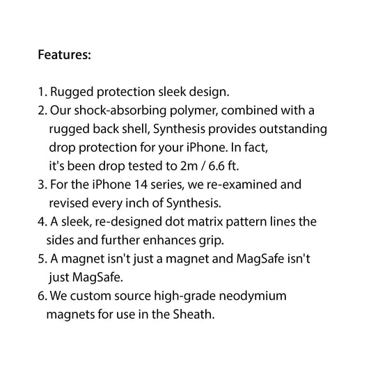 Caudabe Synthesis for iPhone 14 Pro - Magsafe Compatible - Black