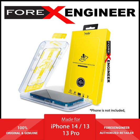 Hoda Tempered Glass Screen Protector for iPhone 14 - 13 - 13 Pro (Dust Free Helper Included) 0.33mm Full Coverage - Clear ( Barcode: 4711103545423 )