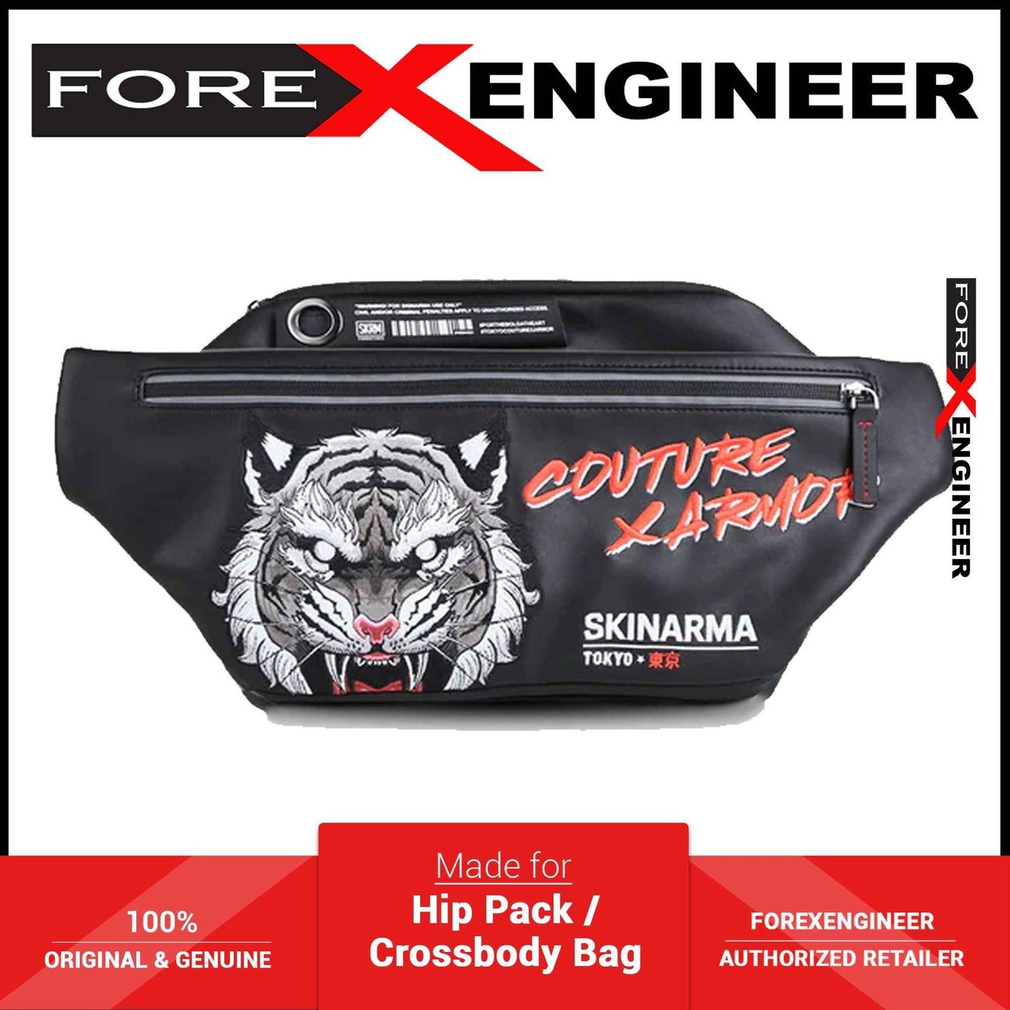 Skinarma Shiro Crossbody - Sling Bag - Cross Slinger - Black (Barcode : 8886461241716 )