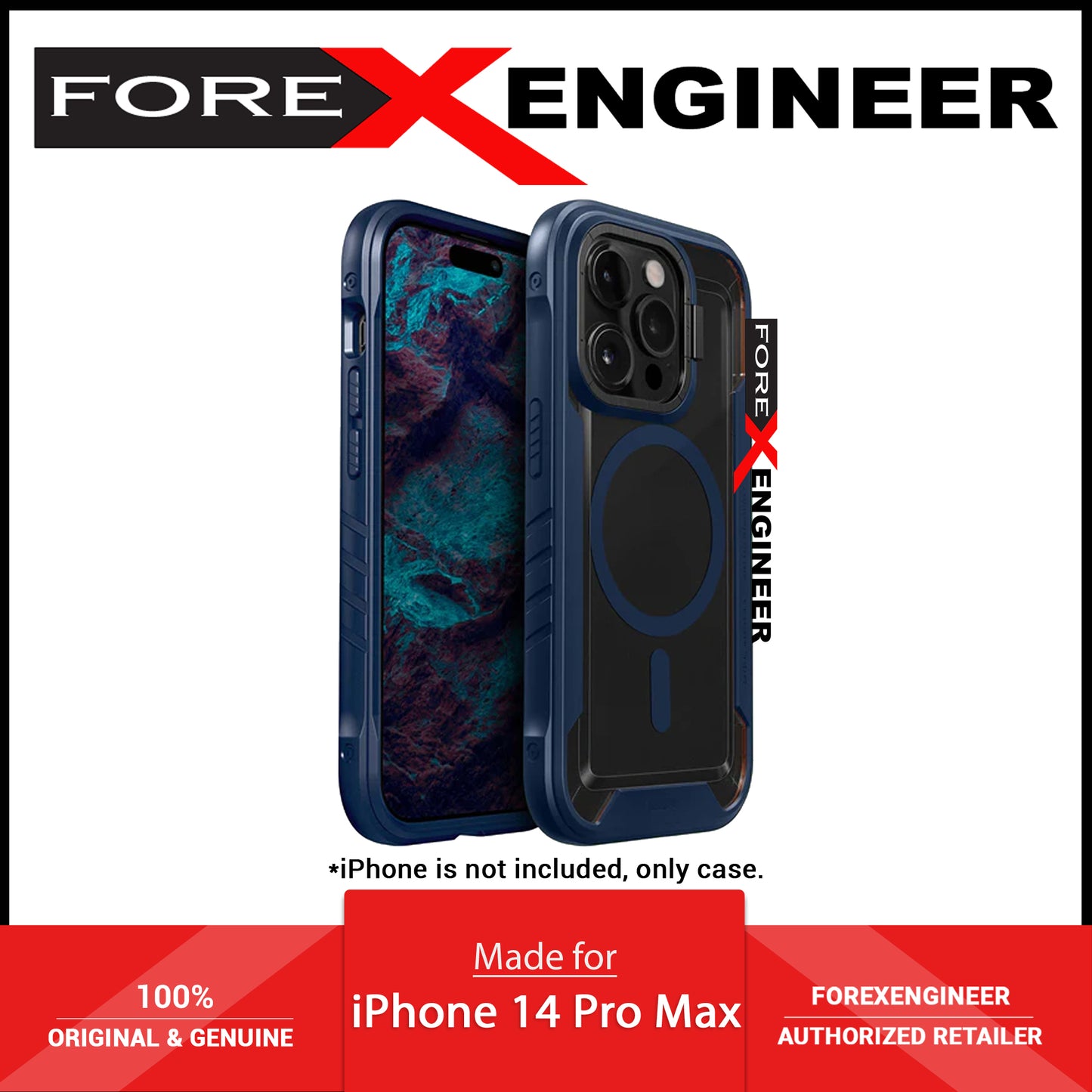 Laut Crystal Matter 3.0 ( MagSafe ) for iPhone 14 Pro Max - 6.4 Meter Drop Protection - Marine Blue ( Barcode: 4895206931908 ) - Forexengineer -Malaysia- 4895206931908