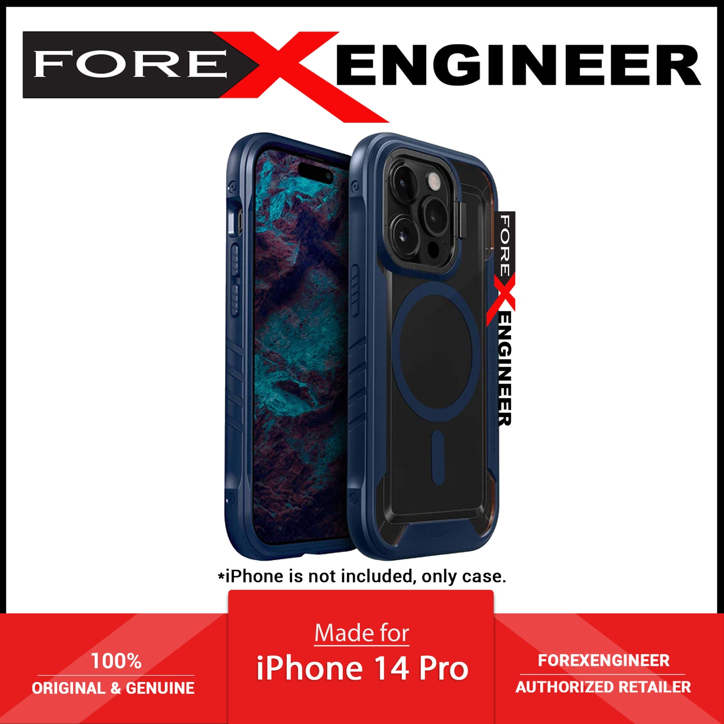 Laut Crystal Matter 3.0 ( MagSafe ) for iPhone 14 Pro - 6.4 Meter Drop Protection - Marine Blue ( Barcode: 4895206931885 ) - Forexengineer -Malaysia- 4895206931885
