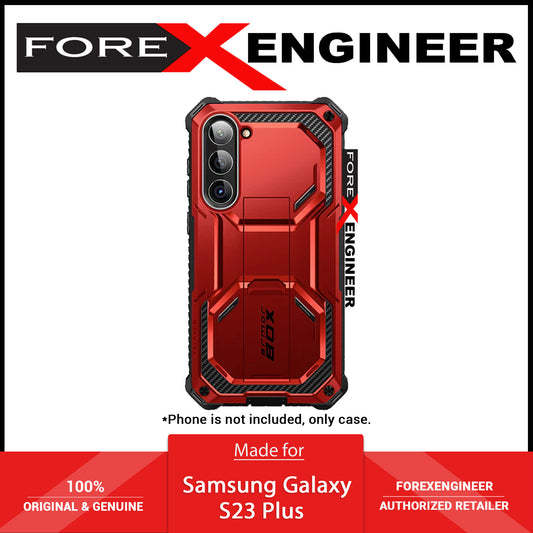 i-Blason Armorbox Case for Samsung Galaxy S23+ - S23 Plus ( With 2 Set Build-in Screen Protector ) - Metallic Red