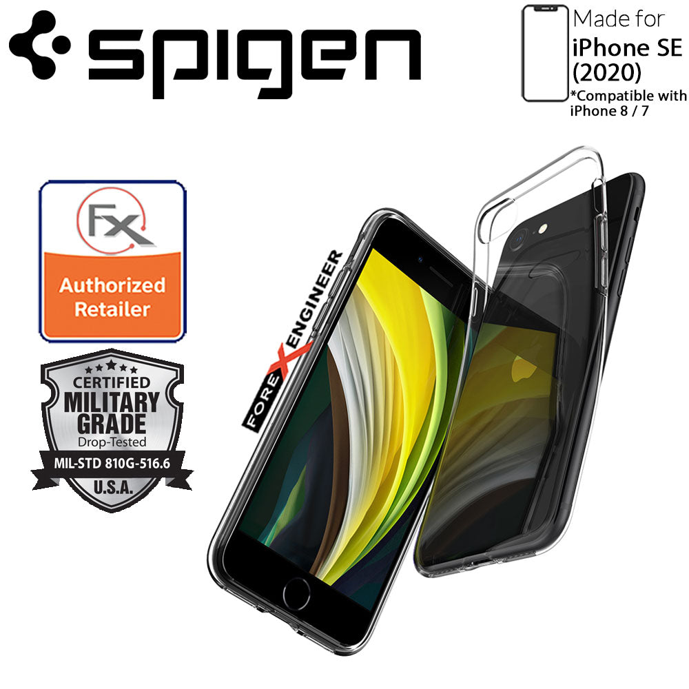 Spigen Crystal Flex for iPhone SE 2nd Gen ( 2020 ) Compatible with iPhone 8 - 7 - Crystal Clear Color ( Barcode: 8809685627364 )