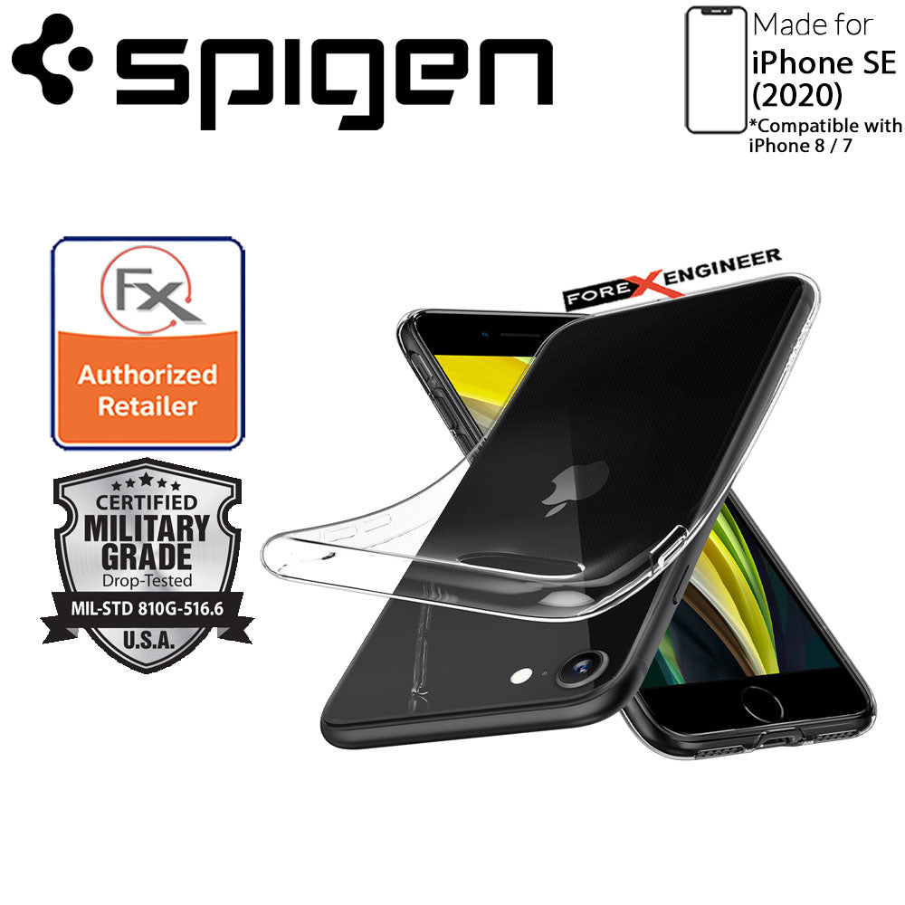 Spigen Crystal Flex for iPhone SE 2nd Gen ( 2020 ) Compatible with iPhone 8 - 7 - Crystal Clear Color ( Barcode: 8809685627364 )