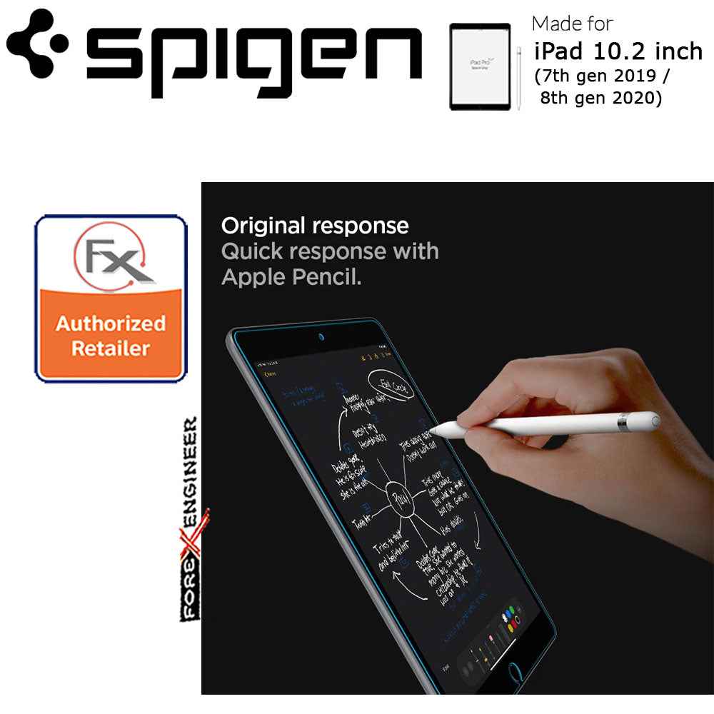 Spigen Premium Tempered Glass Screen Protector for iPad 10.2 inch ( 7th - 8th - 9th Gen ) ( 2019 - 2021 ) - Clear (Barcode : 8809685620549 )