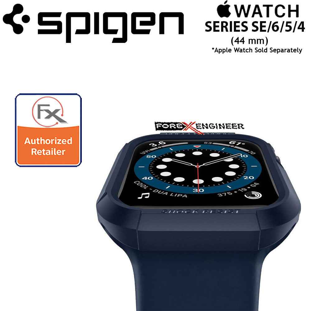 Spigen Rugged Armor for Apple Watch 44mm for Series SE-6-5-4 - Navy Blue (Barcode: 8809756640933 )