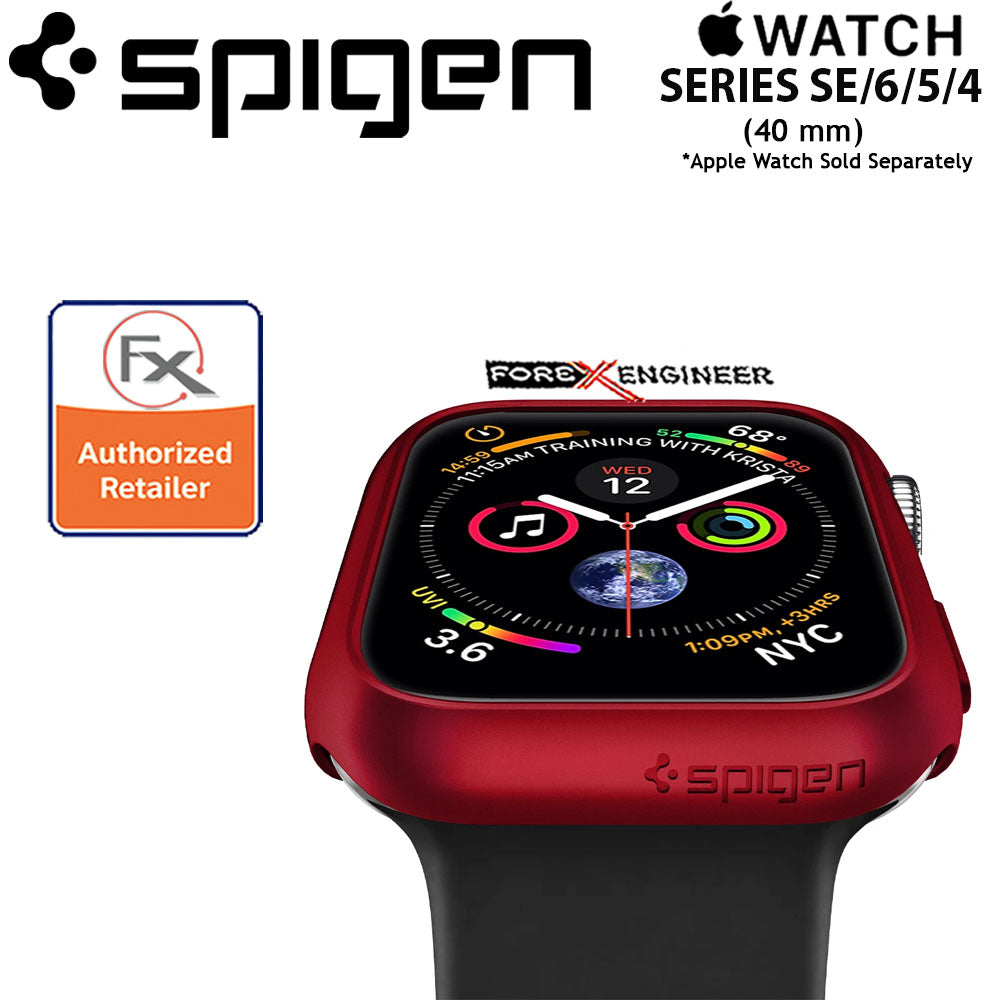Spigen Thin Fit for Apple Watch 40mm for Series SE-6-5-4 - Metallic Red (Barcode: 8809710750050 )