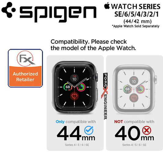 Spigen Ultra Hybrid Case for Apple Watch Series 9/8/7/SE/6/5/4/3/2/1 ( 45/44/42mm ) - Crystal Clear