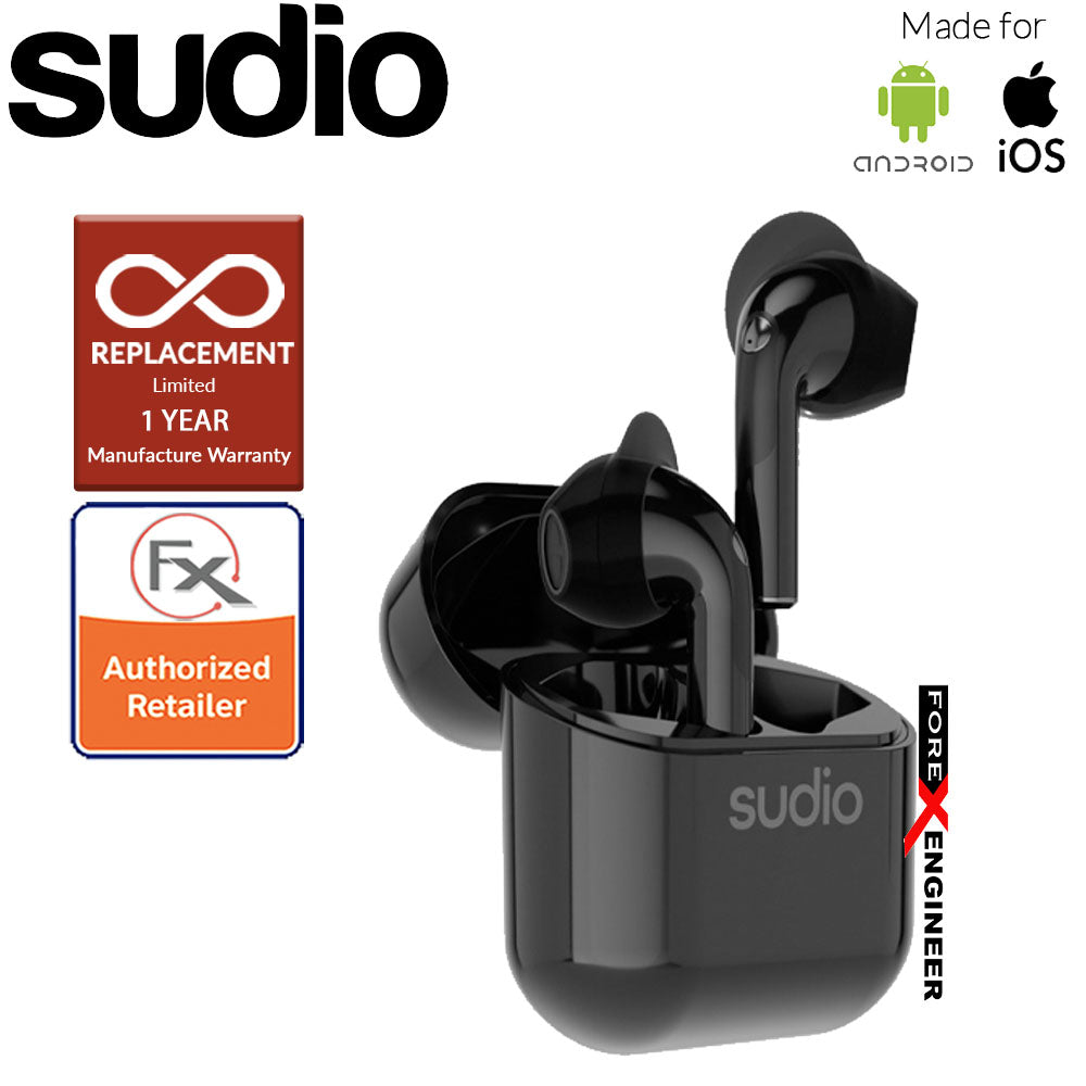 Sudio Nio Wireless Earbuds with  Environmental Noise-Canceling Microphones ( Black ) ( Barcode : 7350071383148 )