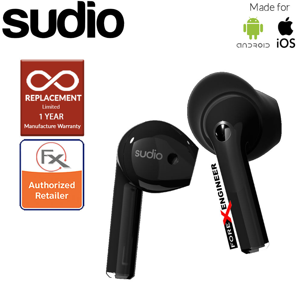 Sudio Nio Wireless Earbuds with  Environmental Noise-Canceling Microphones ( Black ) ( Barcode : 7350071383148 )