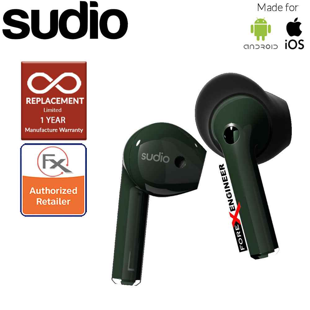 Sudio Nio Wireless Earbuds with Environmental Noise-Canceling Microphones ( Green ) ( Barcode : 7350071385104 )