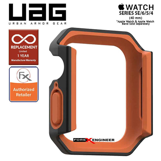 UAG Civilian Watch Case for Apple Watch Series SE - 6 - 5 - 4 (40mm) - Black-Orange (Barcode : 812451039740)
