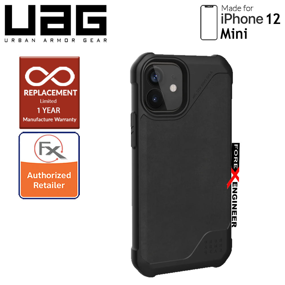 UAG Metropolis LT for iPhone 12 Mini 5G 5.4" - Leather Black (Barcode : 812451036725 )