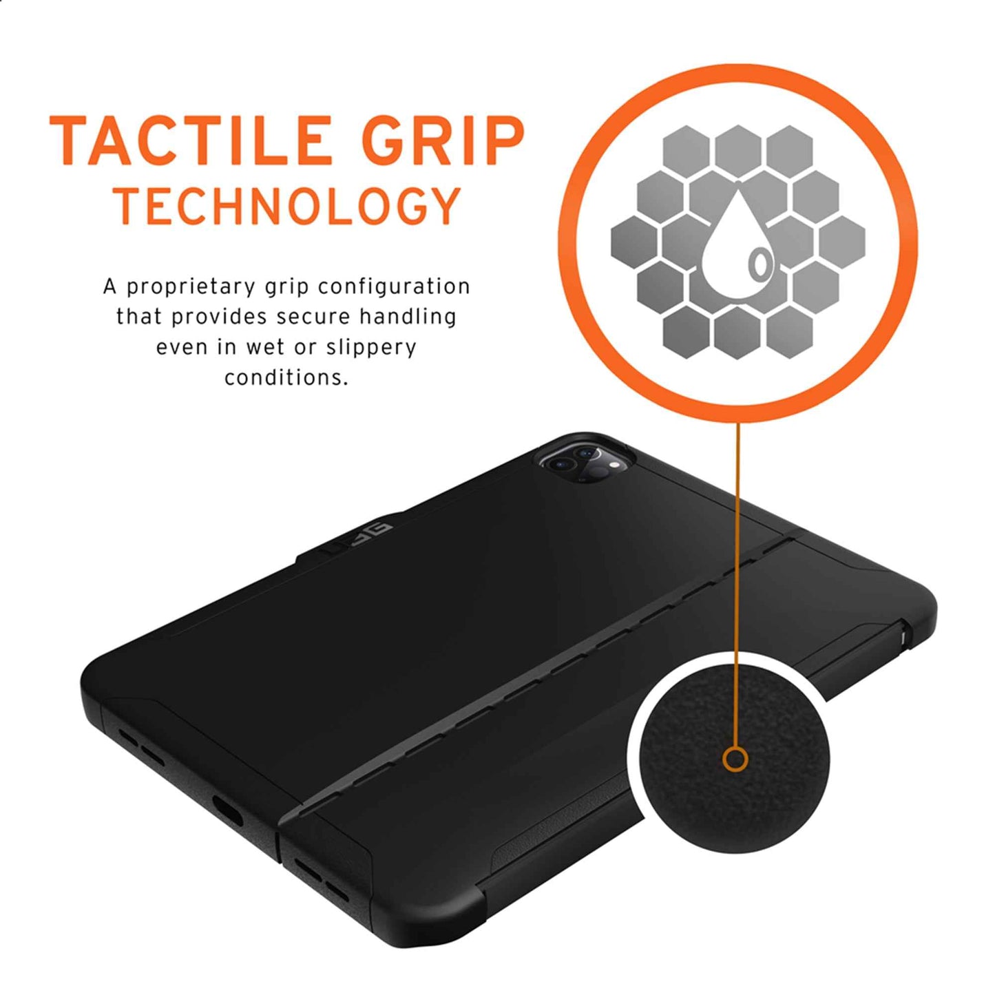 UAG Scout for iPad Pro 11" ( 3rd - 2nd - 1st Gen ) ( 2022 - 2018 ) - iPad Air 10.9" ( 5th - 4th Gen ) ( 2022 - 2020 ) - Black (Barcode: 810070361129 )