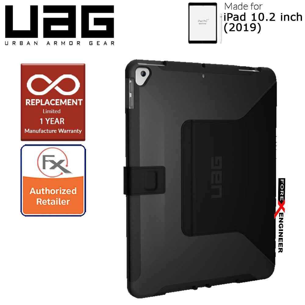 UAG Scout with Folio for iPad 10.2 inch ( 7th - 8th - 9th Gen ) ( 2019 - 2021 ) - Built-in Kickstand and Apple Pencil Holder ( Black ) ( Barcode : 812451034943 )