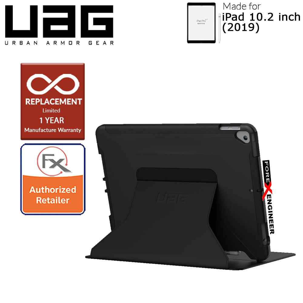 UAG Scout with Folio for iPad 10.2 inch ( 7th - 8th - 9th Gen ) ( 2019 - 2021 ) - Built-in Kickstand and Apple Pencil Holder ( Black ) ( Barcode : 812451034943 )