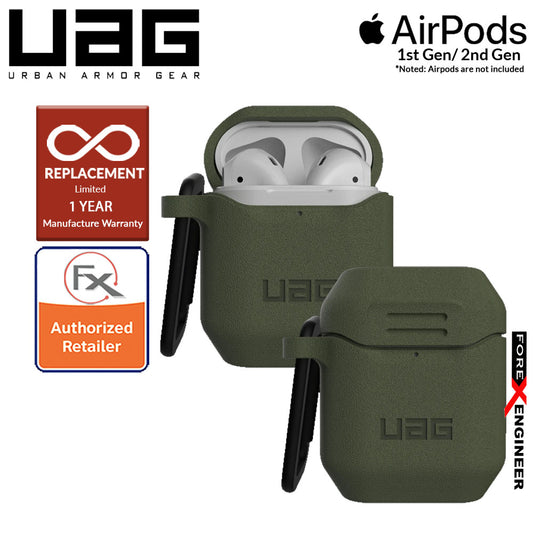 UAG Silicone Case V2 for Airpods 1 and 2  - Olive Color (Barcode : 812451035377 )