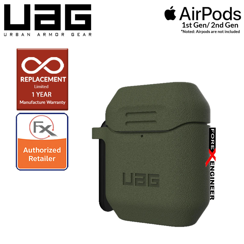 UAG Silicone Case V2 for Airpods 1 and 2  - Olive Color (Barcode : 812451035377 )