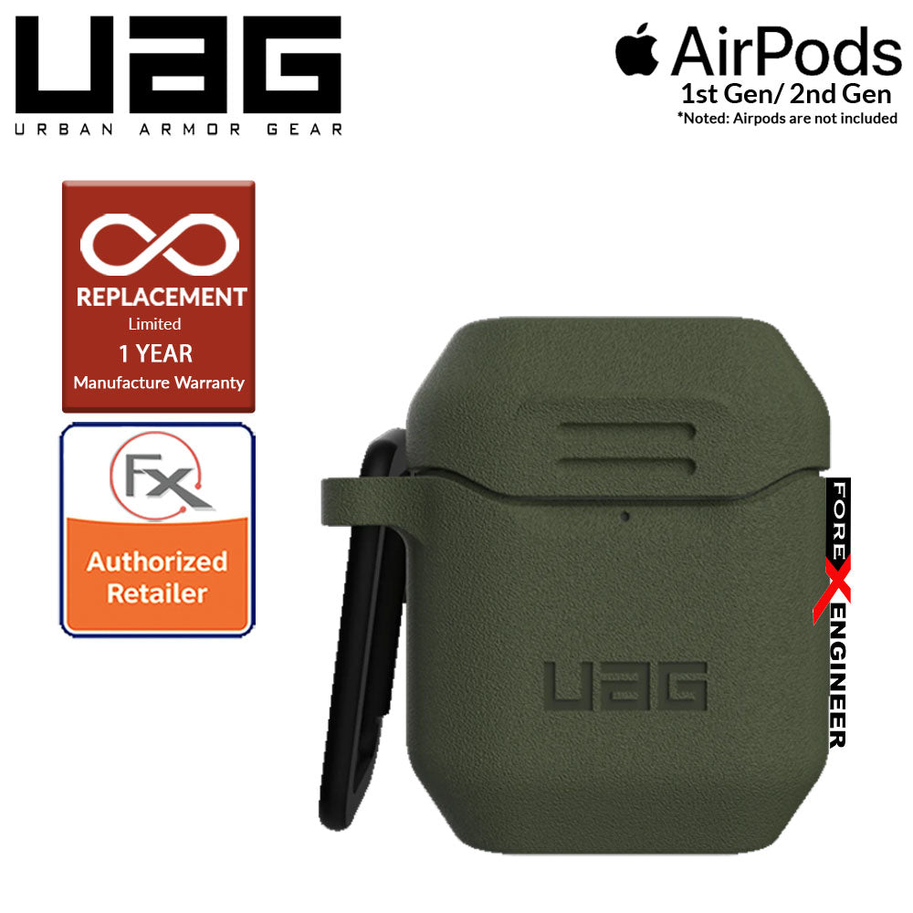 UAG Silicone Case V2 for Airpods 1 and 2  - Olive Color (Barcode : 812451035377 )