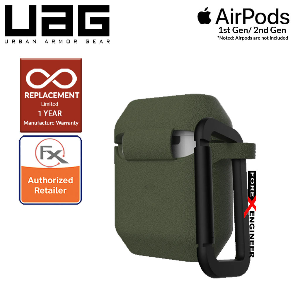 UAG Silicone Case V2 for Airpods 1 and 2  - Olive Color (Barcode : 812451035377 )