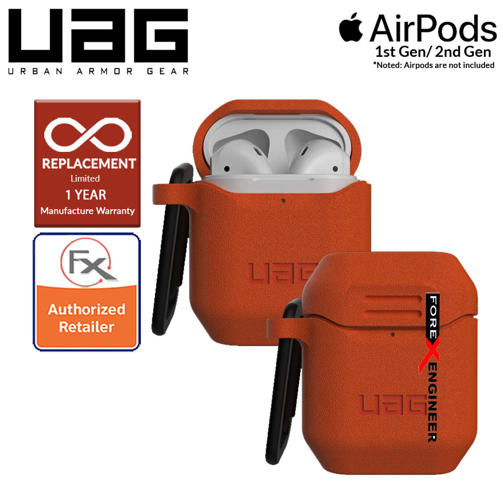 UAG Silicone Case V2 for Airpods 1 and 2  - Orange Color (Barcode : 812451035384 )