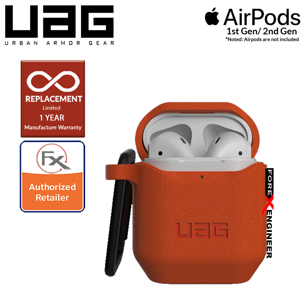 UAG Silicone Case V2 for Airpods 1 and 2  - Orange Color (Barcode : 812451035384 )