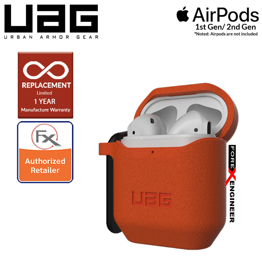 UAG Silicone Case V2 for Airpods 1 and 2  - Orange Color (Barcode : 812451035384 )