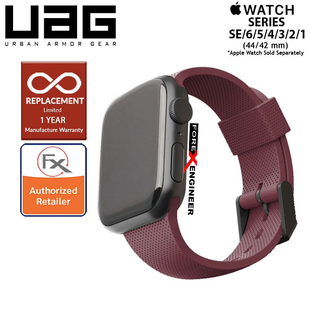 UAG Silicone Strap for Apple Watch Series 7 - SE - 6 - 5 - 4 - 3 - 2 - 1 ( 45mm - 42mm - 44mm ) - Aubergine (Barcode : 812451036312 )