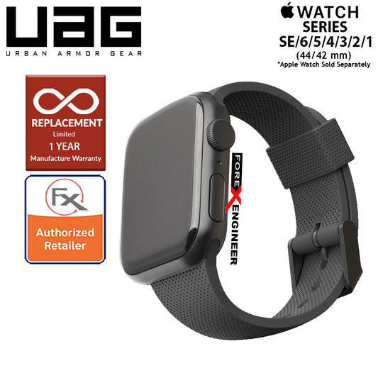 [RACKV2_CLEARANCE] UAG Silicone Strap for Apple Watch Series 7 - SE - 6 - 5 - 4 - 3 - 2 - 1 ( 45mm - 42mm - 44mm ) - Black (Barcode : 812451036305 )