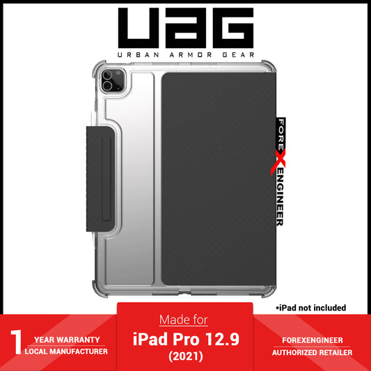 [RACKV2_CLEARANCE] UAG [U] Lucent for iPad Pro 12.9" ( 5th Gen - 2021 ) M1 Chip Case - Black - Ice (Barcode: 810070360214 )