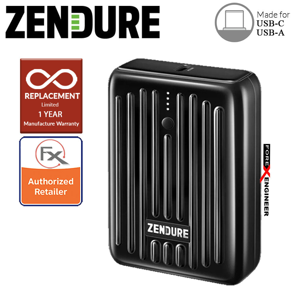 Zendure SuperMini - 10,000 mAh Credit Card Sized Portable Charger with PD ( Black ) ( Barcode : 850006872213 )