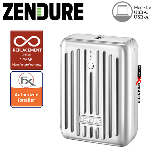 Zendure SuperMini - 10,000 mAh Credit Card Sized Portable Charger with PD ( Silver ) ( Barcode : 850006872206 )