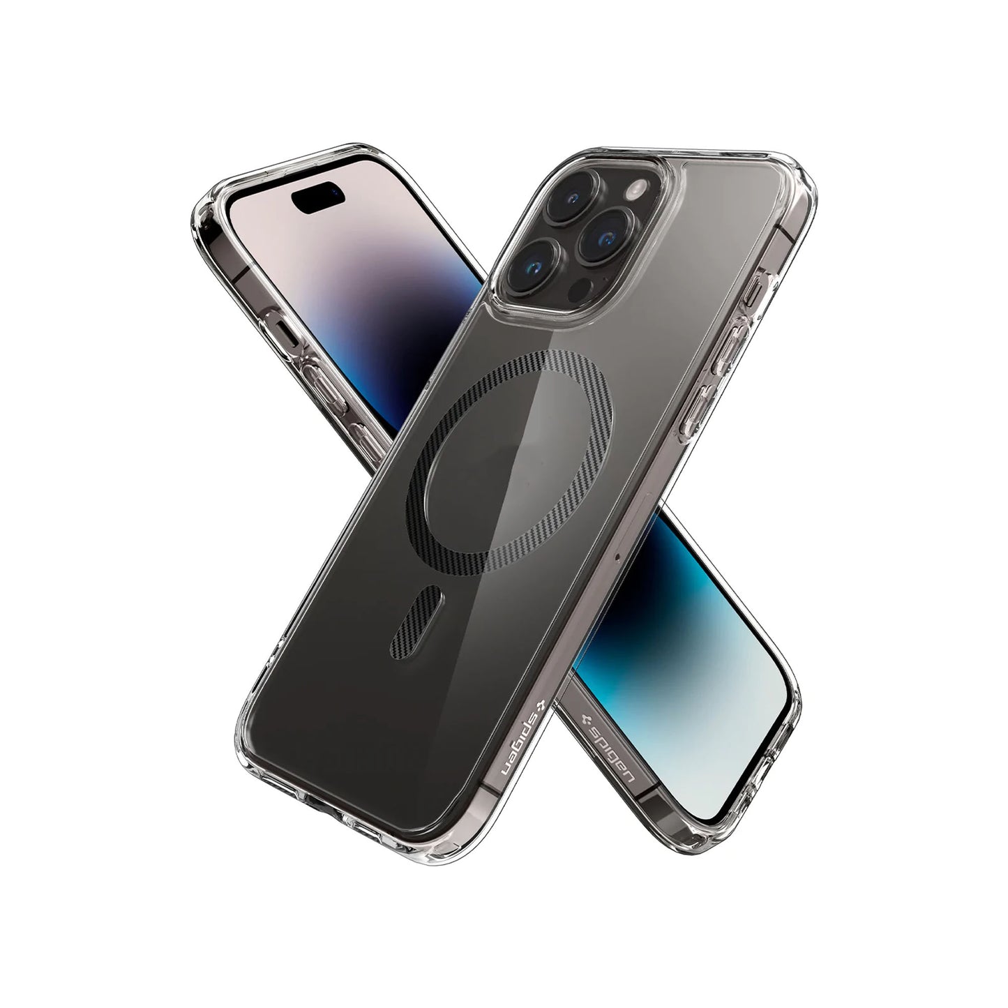 Spigen Ultra Hybrid ( MagFit ) for iPhone 14 Pro Max - Magsafe Compatible - Carbon Fiber ( Barcode: 8809811863581 ) - Forexengineer -Malaysia- 8809811863581