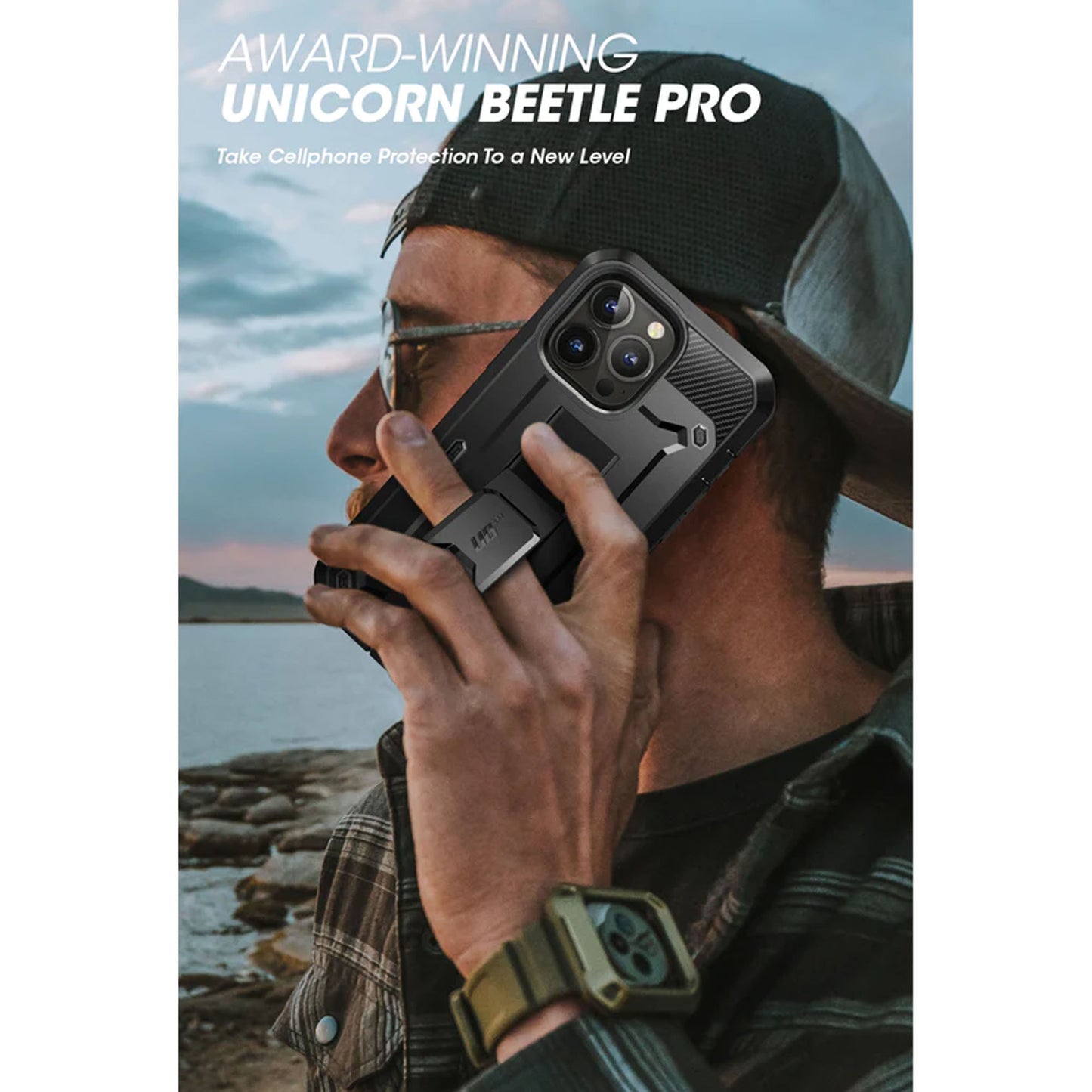 Supcase Unicorn Beetle UB PRO for iPhone 14 Pro - Rugged Case with Built-In Screen Protector - Black - Forexengineer -Malaysia- 843439119321