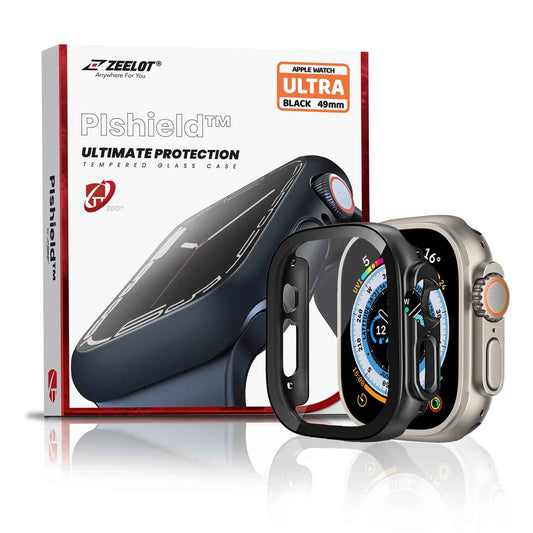 ZEELOT Pishield 2-in-1 Case for Apple Watch Ultra 49mm with Built-In Tempered Glass - Black ( Barcode: 4891011516576 )