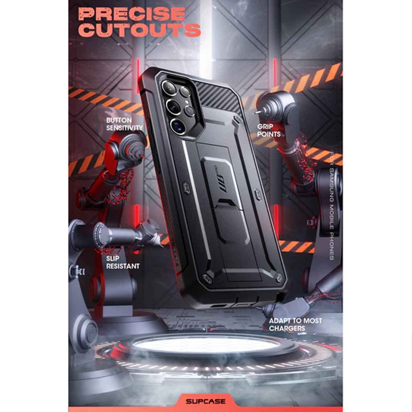 Supcase Unicorn Beetle Pro Rugged Case for Samsung Galaxy S22 Ultra - Black (Barcode: 843439116320 )