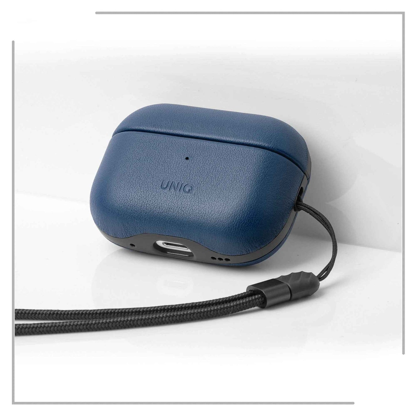 UNIQ Terra Case for AirPods Pro 2 ( 2nd Gen ) Full-grain Quality - Space Blue (Barcode: 8886463683842 )