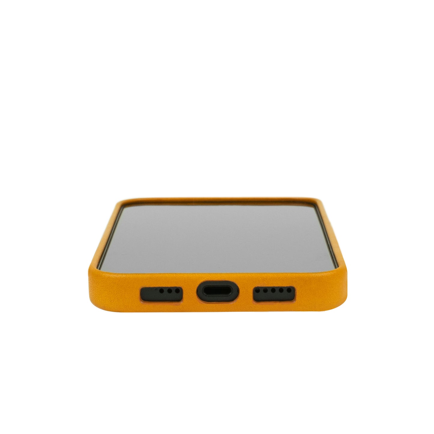 Alto Clop for iPhone 14 Pro - Magsafe Compatible - Italian Full Grain Aniline Leather - Caramel Brown (Barcode: 728028514711 ) - Forexengineer -Malaysia- 728028514711