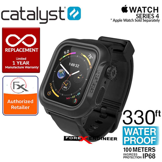 Catalyst Waterproof Case for Apple Watch Series SE - 6 - 5 - 4 - 44mm - Stealth Black 840625103706 - Forexengineer-malaysia