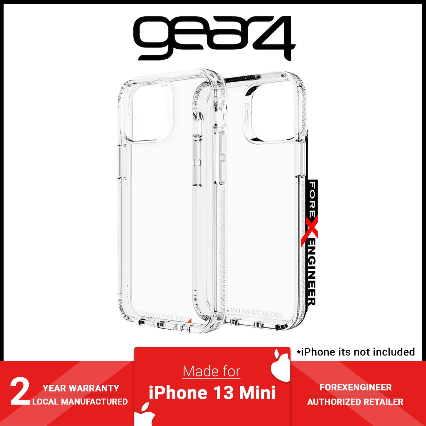 Gear4 Crystal Palace for iPhone 13 Mini 5.4" 5G - Clear (Barcode: 840056146471 )