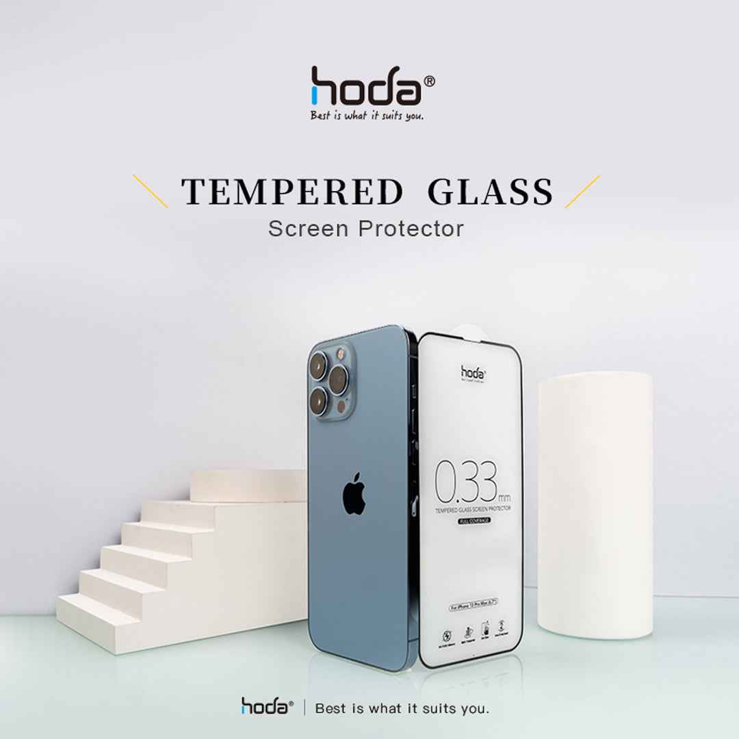Hoda Tempered Glass for iPhone 13 - 13 Pro 6.1" 5G ( 2.5D 0.33mm Full Coverage ) - with Helper - Clear (Barcode: 4711103541890 )