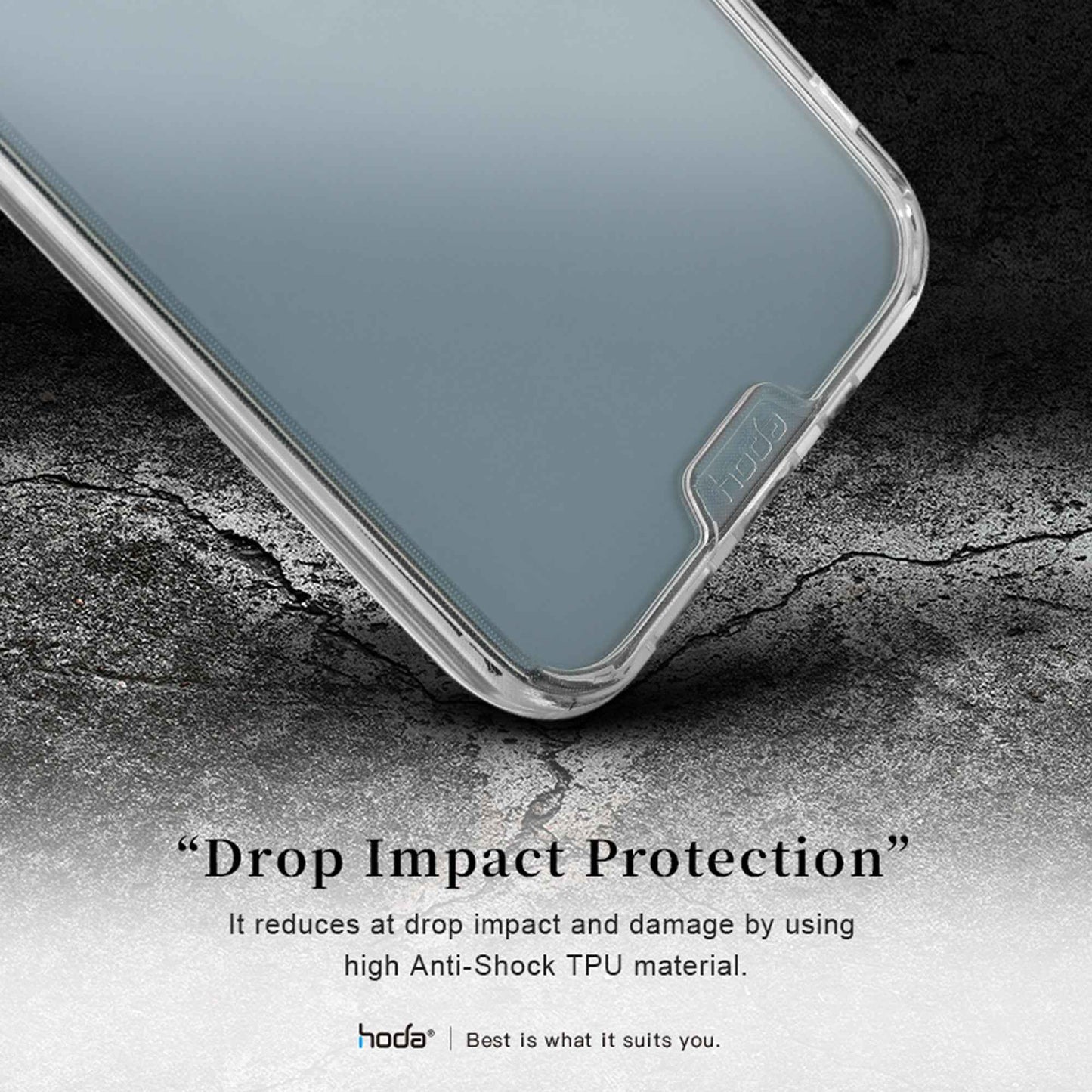 Hoda Crystal Pro Glass Case for iPhone 13 Pro 6.1" 5G - Military Standard Case - Clear (Barcode: 4711103541579 )