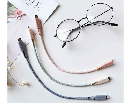 Monocozzi Motif Braided USB-C to Lightning Cable ( 25cm ) - Coral (Barcode: 4895199105362 )